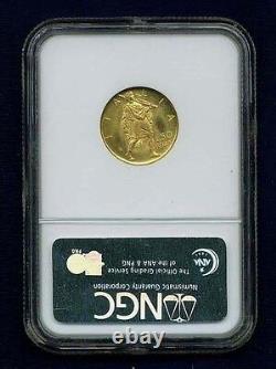Italy 1932-r Yr. X 50 Lire Uncirculated Gold Coin, Ngc Certified Ms64
