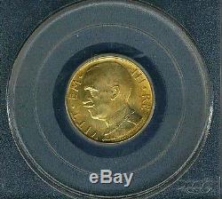 Italy 1932-r Yr. X 50 Lire Uncirculated Gold Coin, Pcgs Certified Ms64