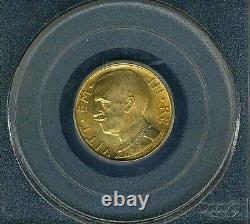 Italy 1932-r Yr. X 50 Lire Uncirculated Gold Coin, Pcgs Certified Ms64