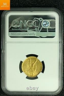 Italy 1933-r Yr. XI 50 Lire Gold Coin, Ngc Graded Ms64