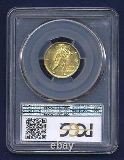 Italy 1933-r Yr. XI 50 Lire Uncirculated Gold Coin, Pcgs Certified Ms63