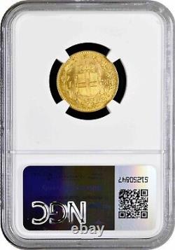 Italy 20 lire 1881 R, NGC MS63, King Umberto I (1878 1900) gold coin