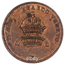 Italy 3 Centesimi 1834 Venice Franz I (Lombardy) AU+ Copper Coin