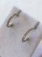 Italy 750 18k White Gold Pave Diamond half-hoop Earrings Roberto coin style