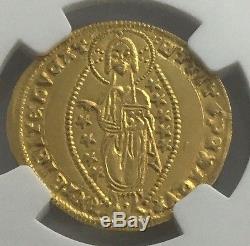 Italy, Achaia (1346-64) Hand Hammered Gold 1 Zecchino / Ngc Ms-64
