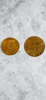 Italy Casa Savoia GOLD coin 20 Lire 1863 T BN Vittorio Emanuele II KM#10.1