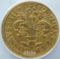 Italy-Florence 1713 Gold Florino ANACS EX-40 Details