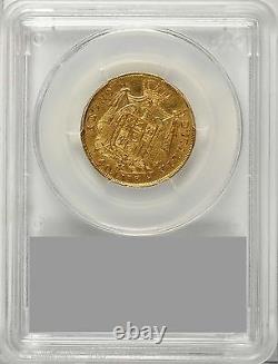 Italy France, Gold 40 Lire Napoleon 1814/4 M Pcgs Au 55 Over Date, Rare3