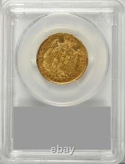 Italy France, Gold 40 Lire Napoleon 1814/4 M Pcgs Au 55 Over Date, Rare3