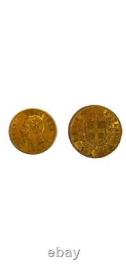 Italy GOLD coin 20 Lire 1863 T BN Vittorio Emanuele II KM#10.1