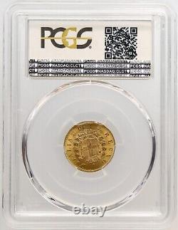 Italy, Gold 10 Lire 1863-t Bn Pcgs Ms 63, Rare21