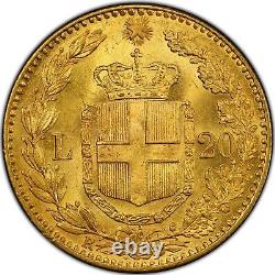 Italy, Gold 20 Lire 1881 R Pcgs Ms 63, Rare7