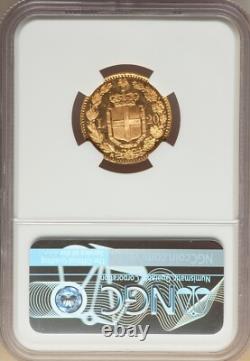 Italy, Gold 20 Lire 1882 R Ngc Ms 63 Dpl, Rare8