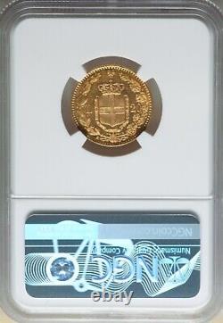 Italy, Gold 20 Lire 1882 R Ngc Ms 64 Pl, Rare8