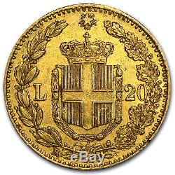 Italy Gold 20 Lire Coin Random Year Average Circulated SKU #32687