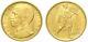 Italy, Gold 50 Lire Vittorio Emanvele III 1933 R XI (vac) Unc, Rare
