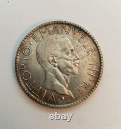 Italy Kingdom Vittorio Emanuele III 1927-r Year VI 20 Lire Silver Coin, Au