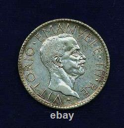 Italy Kingdom Vittorio Emanuele III 1927-r Year VI 20 Lire Silver Coin, Au