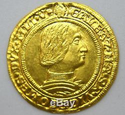 Italy Milano 24K Solid Gold Galeazzo Maria Sforza Repro Coin