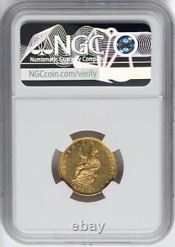 Italy Papal Sates 1834-b Doppia Gold Coin, Ngc Certified Uncirculated Details