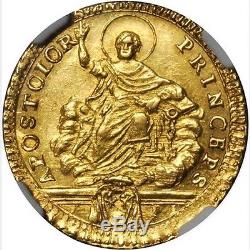 Italy Papal States 1786 30 Paoli Gold Coin Almst Uncirculated Certified Ngc Au58