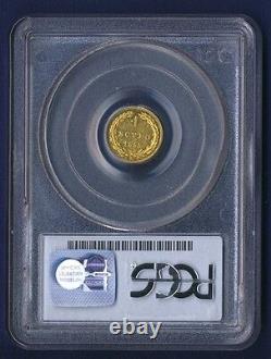 Italy Papal States 1853-r 1 Scudo Gold Coin Uncirculated, Certified Pcgs Ms-62