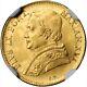 Italy Papal States 1862-r 1 Scudo Gold Coin Uncirculated, Certified Ngc Ms-64