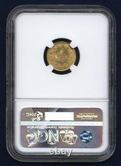 Italy Papal States 1862-r 1 Scudo Gold Coin Uncirculated, Certified Ngc Ms-64