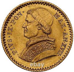Italy Papal States 1863-r 1 Scudo Ngc Superb Gem Ms65+ Amazing Quality