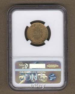Italy Papal States 1866 20 Lire Gold Coin Almost Uncirculated Certified Ngc Au58