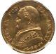 Italy Papal States 1866 20 Lire Gold Coin Choice Uncirculated Ngc Certified Ms63