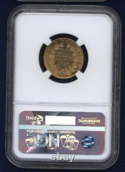 Italy Papal States 1866 20 Lire Gold Coin Choice Uncirculated Ngc Certified Ms63