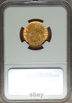 Italy Papal States 1869 20 Lire Gold Coin Almost Uncirculated Certified Ngc Au58