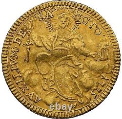 Italy Papal States, Gold Pius VI Zecchino Anno I (1775) Ngc Au D, Rare11
