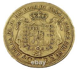 Italy Parma 1815 Gold 40 Lire VF XF Maria Luigia