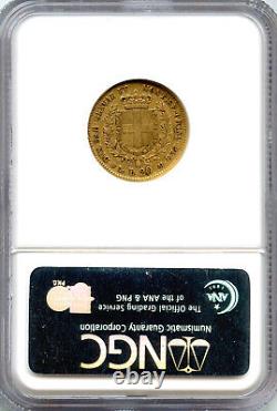 Italy/Sardinia 1851 Emperor EMANUEL II Gold 20 Lire coin, NGC certified XF-40