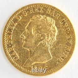 Italy States Sardinia 1826.900 Fine Gold 20 Lire Ruler Carlo Felice KM# 118.1
