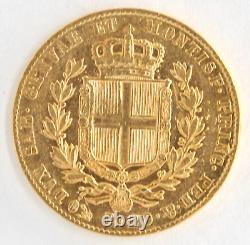 Italy States Sardinia 1831 20 Lire Ruler Carlo Alberto. 900 Fine Gold KM# 131.2