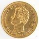 Italy States Sardinia 1834 20 Lire Ruler Carlo Alberto. 900 Fine Gold KM# 131.1