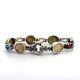 Italy Tagliamonte Vicenza 14k Gold Coin Sterling Silver Link Bracelet 8 30grams