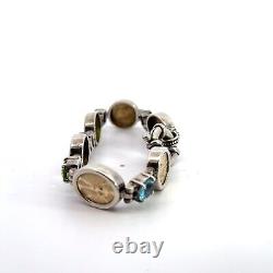 Italy Tagliamonte Vicenza 14k Gold Coin Sterling Silver Link Bracelet 8 30grams