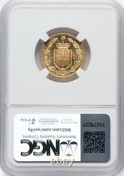 Italy Umberto I Gold 20 Lire 1882-R NGC MS-63 Proof-like! Rome mint Super nice