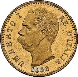 Italy Umberto I Gold 20 Lire 1890-R NGC MS-64! Rome mint! Lustrous! Super nice