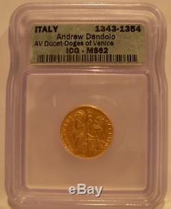 Italy Venice 1343-1354 Gold Ducat ICG MS62 Andrew Dandolo