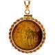 Italy, Venice 14th Century Jesus Ducat Gold Coin & Capsulated 14K Gold Pendant