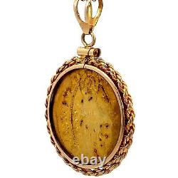 Italy, Venice 14th Century Jesus Ducat Gold Coin & Capsulated 14K Gold Pendant