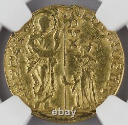 Italy Venice (1763-1778) Gold Zecchino Coin NGC XF KM#671 Alvise Mocenigo IV