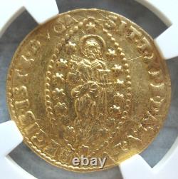 Italy Venice 1763-78 Gold 1 Zecchino NGC XF-Details Alvise Mocenigo IV