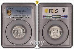 Italy, Victor Emmanuel III, 5 Lire 1930-R, Silver, PCGS MS64, KM-67, Eagle