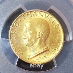 Italy Vittorio Emanuele III gold 100 Lire Anno IX (1931)-R MS62 PCGS, Rome mint